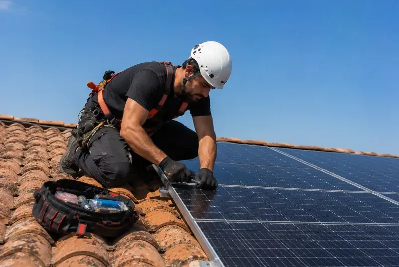 Maintenance et monitoring de panneaux solaires à Bougue